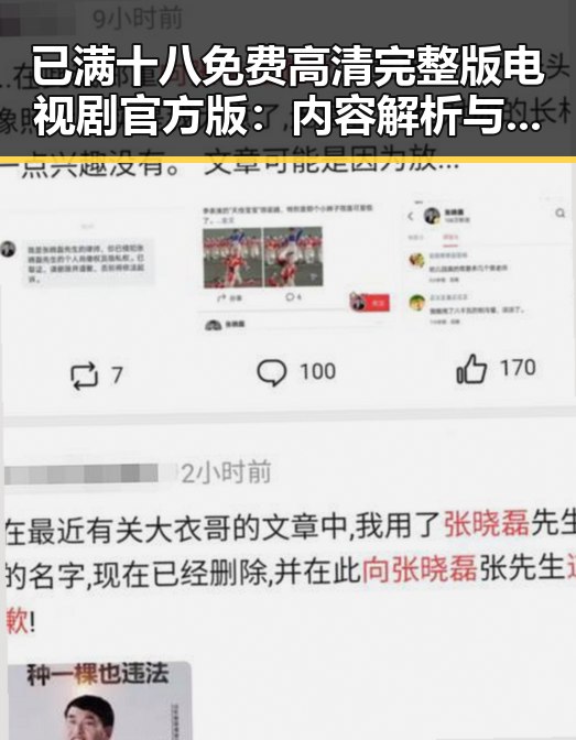 已满十八免费高清完整版电视剧官方版:内容解析与观看指南
